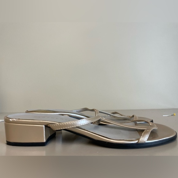 ALDO Lulu metallic low heel comfort heel block heel strappy sandals womens s 8.5 - Picture 3 of 7